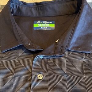Hogan Black Geometric Polo Shirt